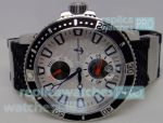 Copy Ulysse Nardin Marine White Dial With Rubber Strap Watch 42mm